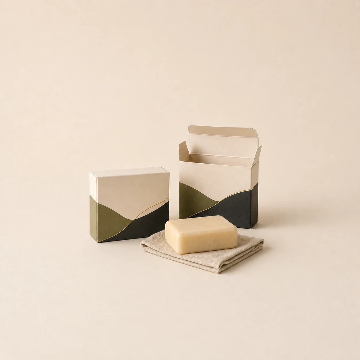 Representative custom printed tuck boxes for soap outer packaging