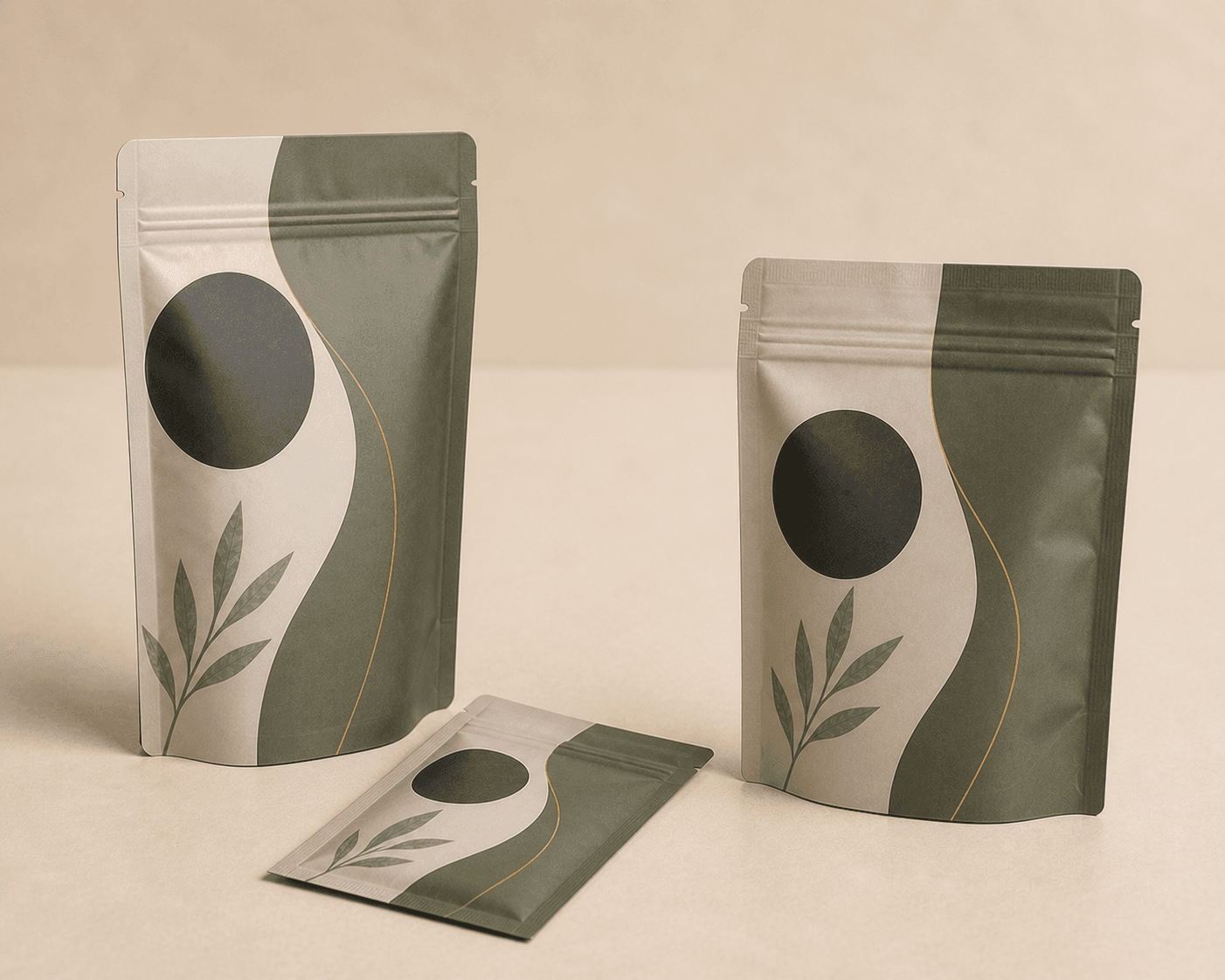 Representative custom printed flexible pouch formats