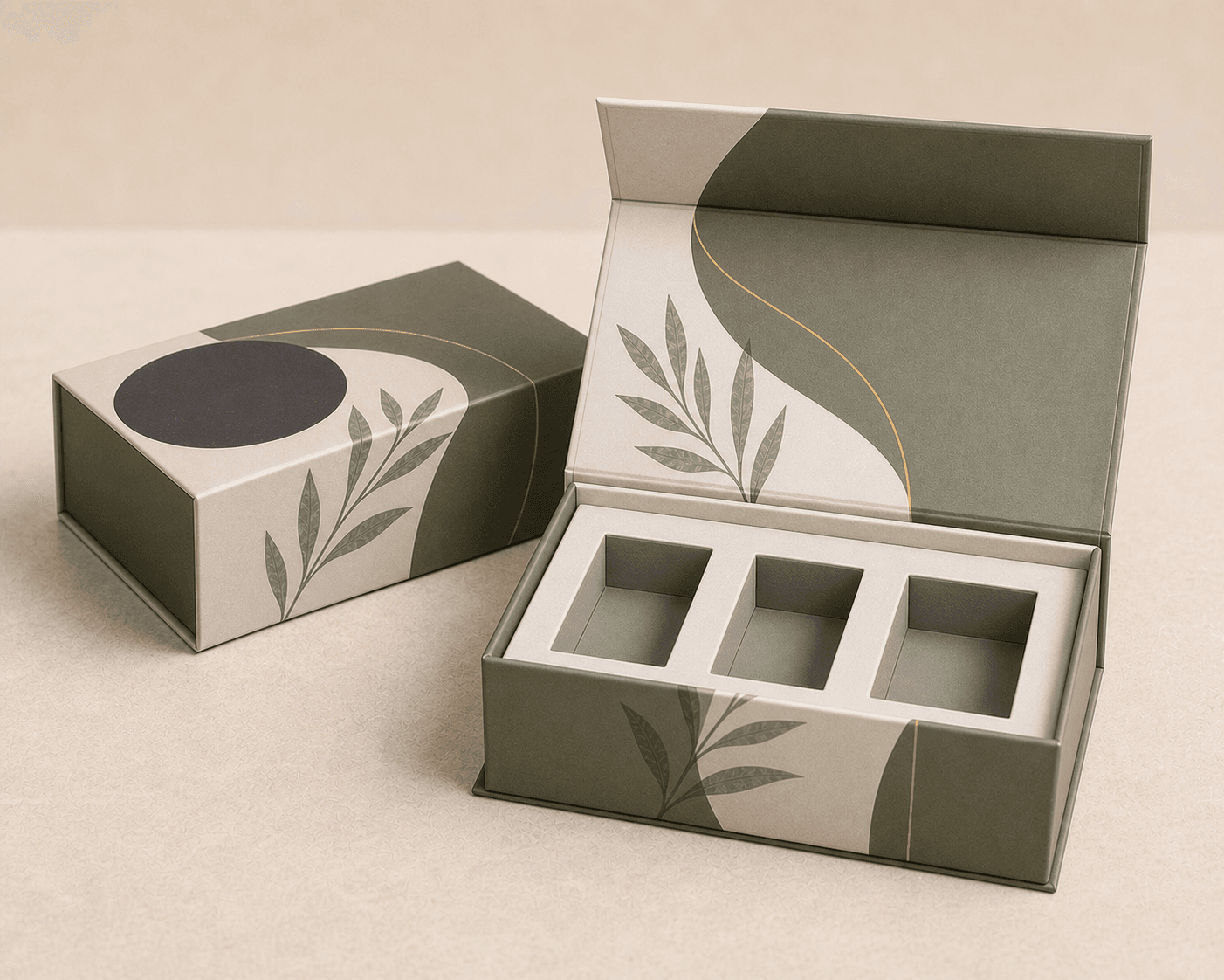 Custom magnetic rigid box with fitted insert