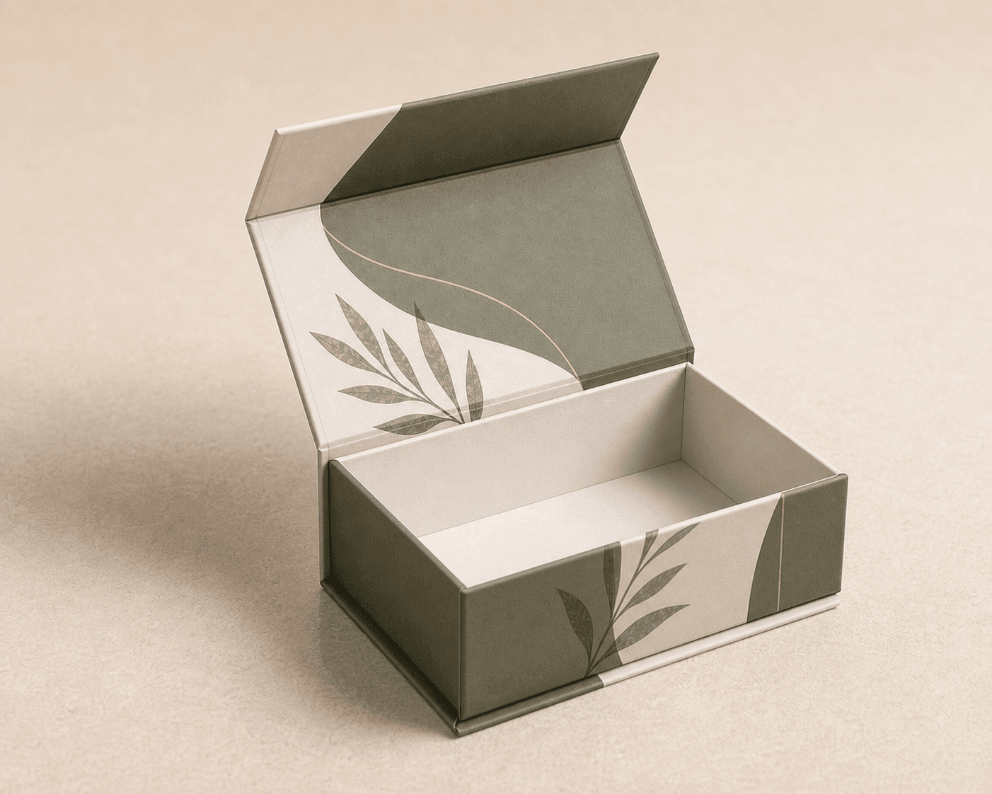 Open custom magnetic rigid presentation box