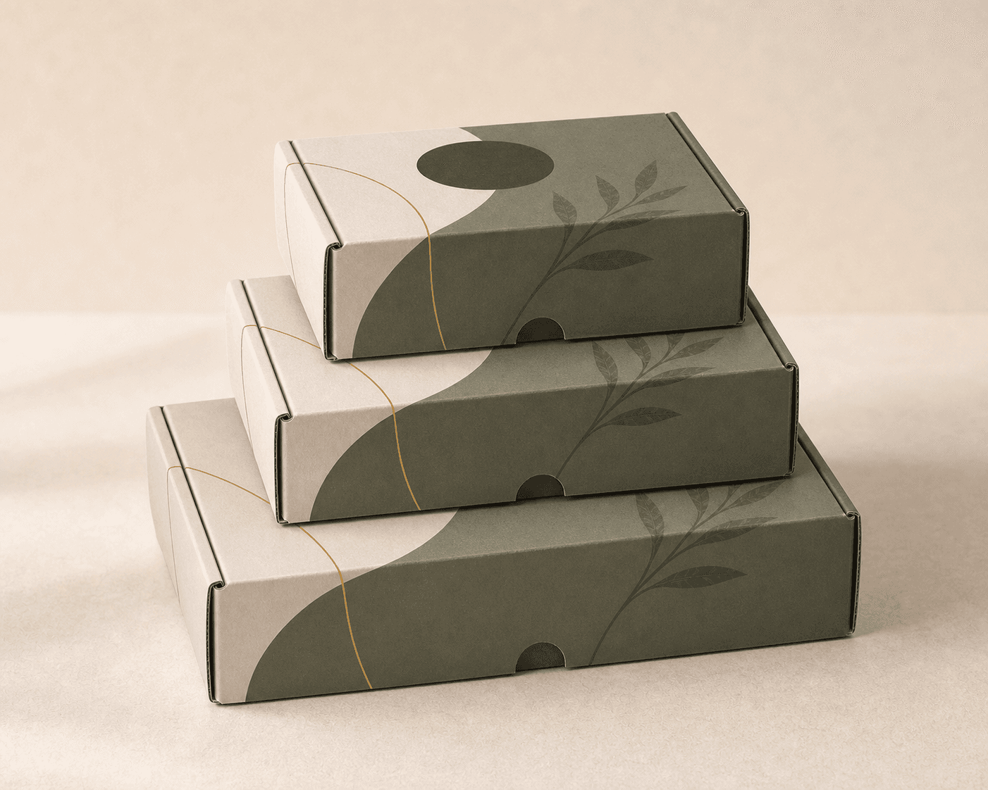 Representative custom subscription mailer box concepts in multiple sizes