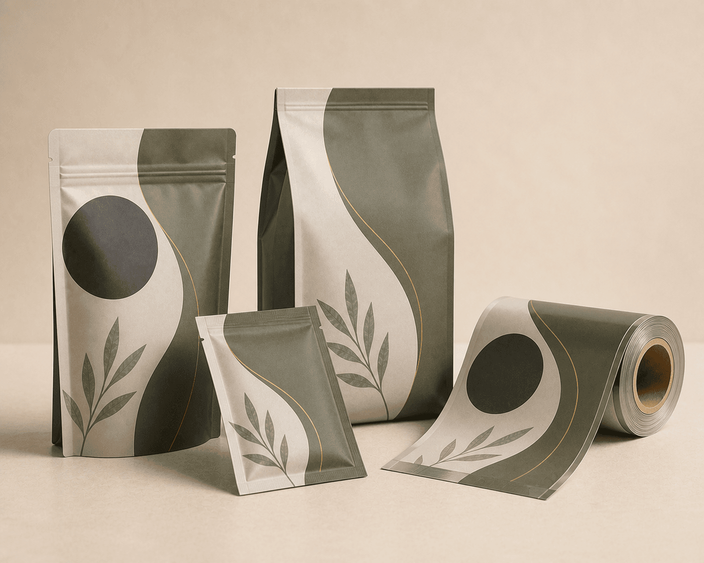 Representative custom printed flexible pouch concepts