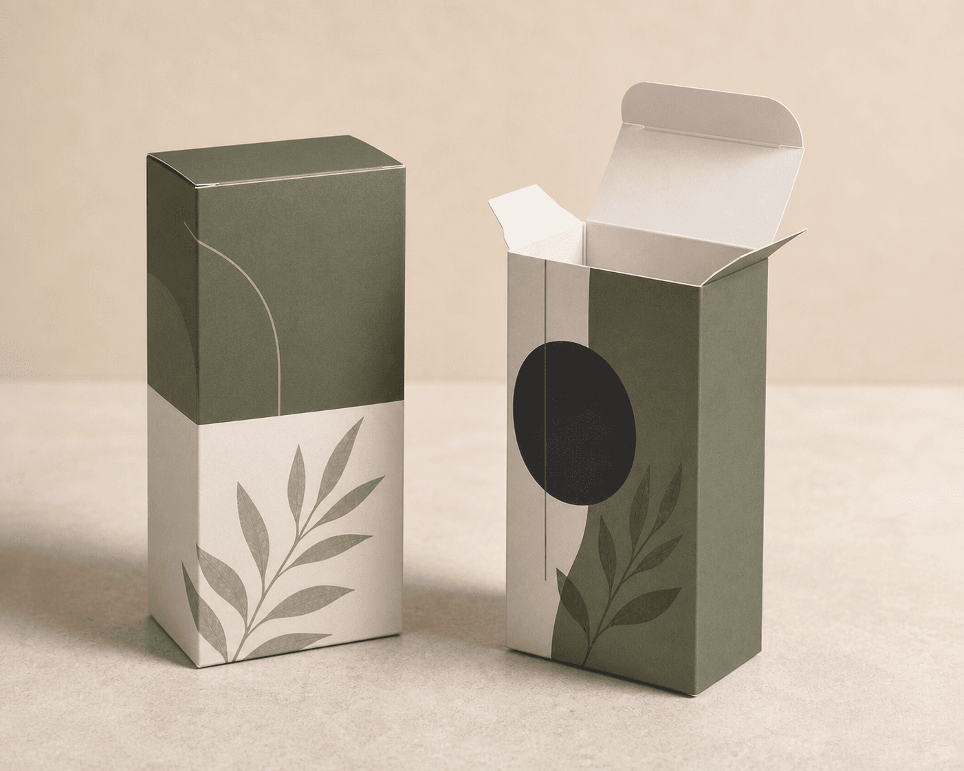 Custom straight tuck and reverse tuck boxes